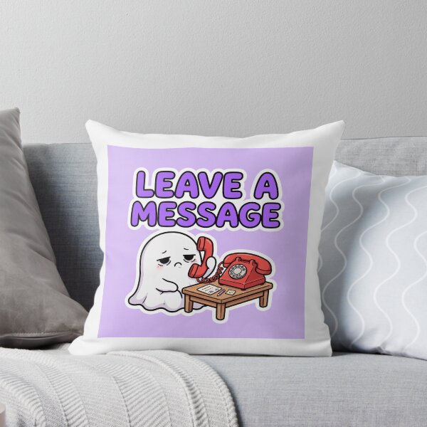 Item preview, Leave a Message – Tired Ghost Phone Sticker designed and sold by SniffGiggle.