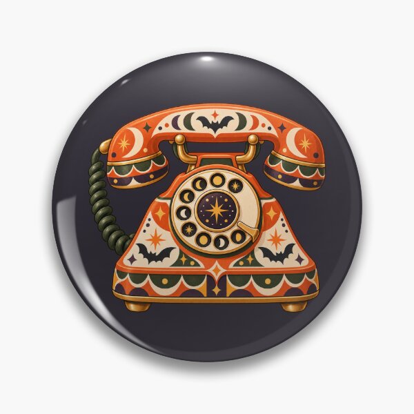 Item preview, Retro Halloween Rotary Phone designed and sold by AliAltinelArt.