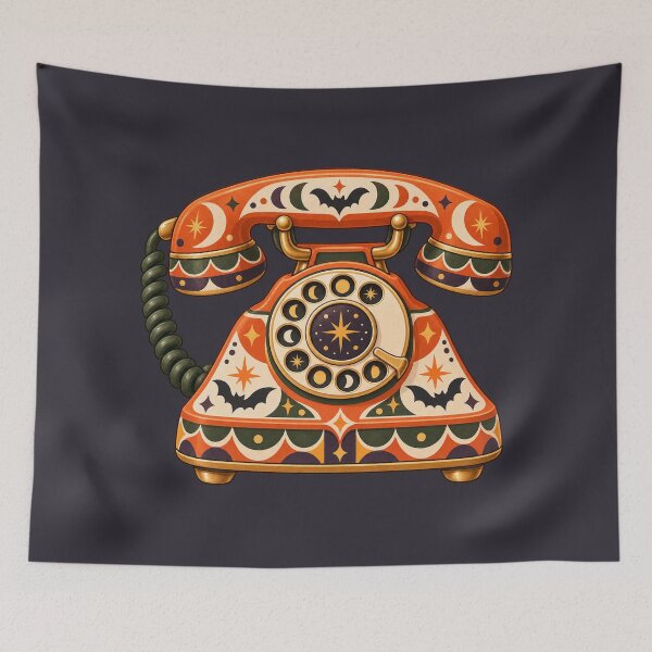 Item preview, Retro Halloween Rotary Phone designed and sold by AliAltinelArt.