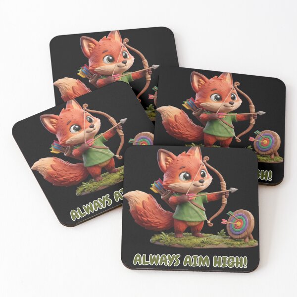 Item preview, Always Aim High - Cute 3D Fox Archer with Bow designed and sold by WhimsicalStudioArt.