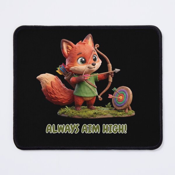 Item preview, Always Aim High - Cute 3D Fox Archer with Bow designed and sold by WhimsicalStudioArt.