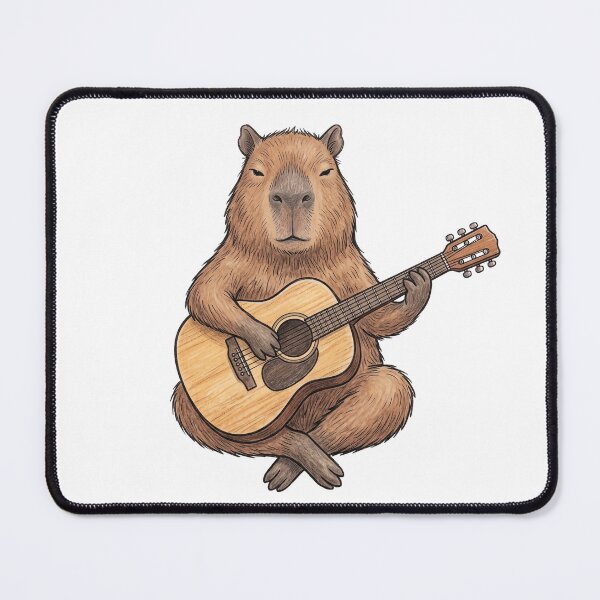 Item preview, Capybara playing the Guitar designed and sold by DoodleDodo.