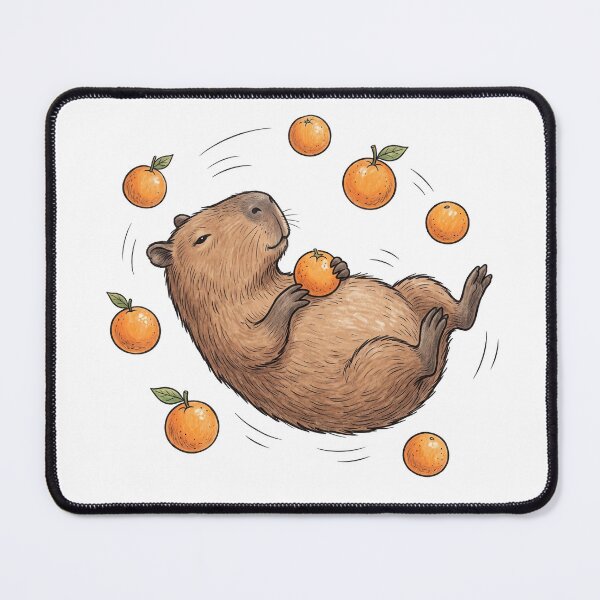 Item preview, Orange Loving Capybara designed and sold by DoodleDodo.
