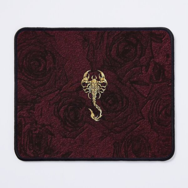 Item preview, Golden Scorpion Burgundy Rose | Dark Romantic Gothic Emblem designed and sold by BrontesWhimsyStore.