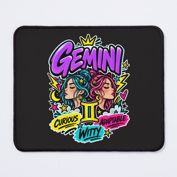 Item preview, Gemini Zodiac Sign – Colorful Pop Astrology Twins Personality Design designed and sold by MetaModel Editions.