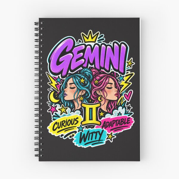 Item preview, Gemini Zodiac Sign – Colorful Pop Astrology Twins Personality Design designed and sold by MetaModel Editions.