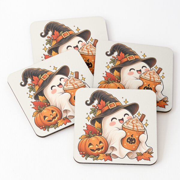 Item preview, Cute Ghost Pumpkin Spice Latte Halloween Coffee Lover designed and sold by Stikaro.