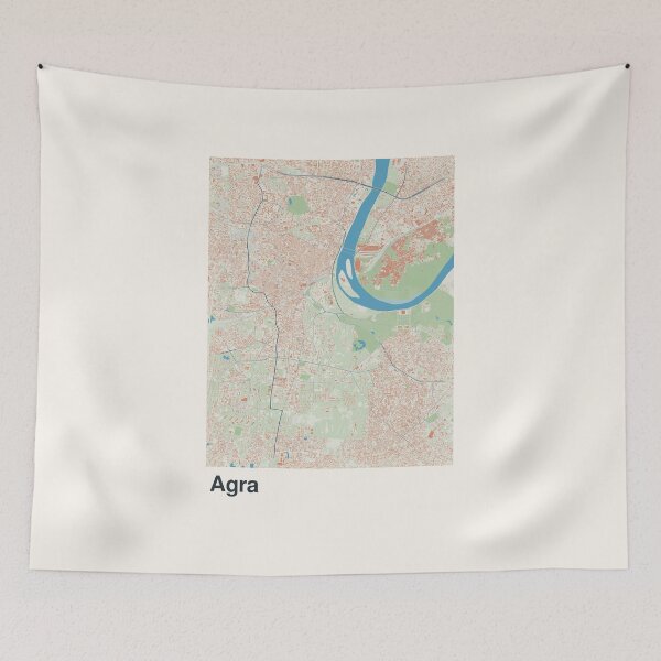 Item preview, Agra Minimalistic Map Art designed and sold by MapsNerd.