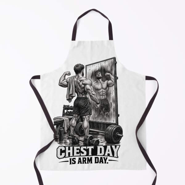 Item preview, Chest Day Is Arm Day Gym Motivation designed and sold by CrazySzoopWorld.