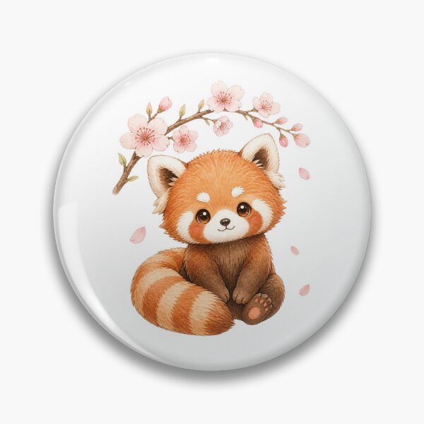 Item preview, Kawaii Red Panda Cherry Blossom designed and sold by Animepopstudio.