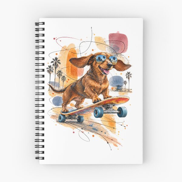 Item preview, Venice Beach Dachshund Skateboard Wheelie designed and sold by Russell Thorne.