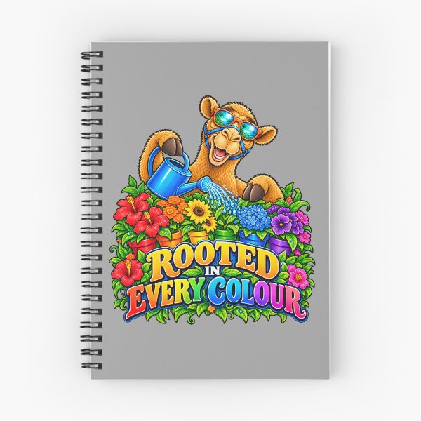 Item preview, ROOTED IN EVERY COLOUR – Rainbow Garden Club Pride Camel – Funny Animal T-Shirt Gift for Animal Lovers designed and sold by Camel & Quirk.