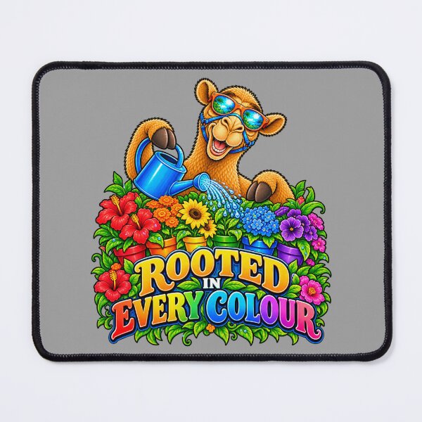 Item preview, ROOTED IN EVERY COLOUR – Rainbow Garden Club Pride Camel – Funny Animal T-Shirt Gift for Animal Lovers designed and sold by Camel & Quirk.