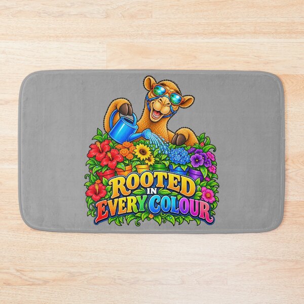 Item preview, ROOTED IN EVERY COLOUR – Rainbow Garden Club Pride Camel – Funny Animal T-Shirt Gift for Animal Lovers designed and sold by Camel & Quirk.