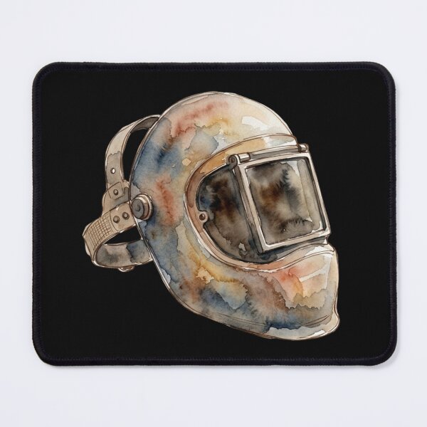 Item preview, Vintage Watercolor Welding Helmet Art Design designed and sold by bvdesignart.