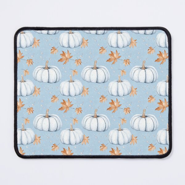 Item preview, White Pumpkins on Sky Blue Pattern designed and sold by Kritiveemporio.