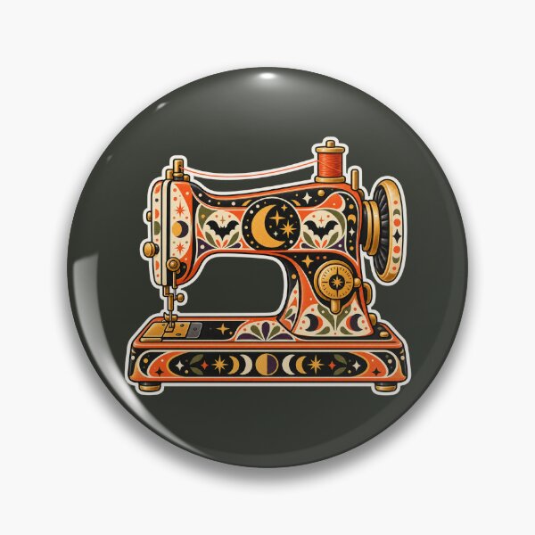 Item preview, Retro Halloween Celestial Sewing Machine designed and sold by AliAltinelArt.
