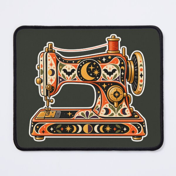 Item preview, Retro Halloween Celestial Sewing Machine designed and sold by AliAltinelArt.