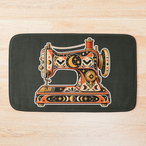 Item preview, Retro Halloween Celestial Sewing Machine designed and sold by AliAltinelArt.