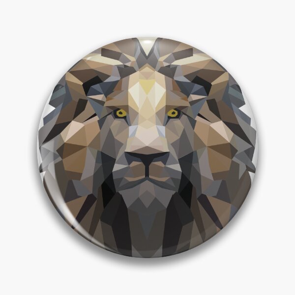 Item preview, Geometric Low Poly Lion Portrait designed and sold by KhrystallineArt.