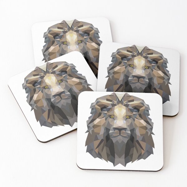 Item preview, Geometric Low Poly Lion Portrait designed and sold by KhrystallineArt.