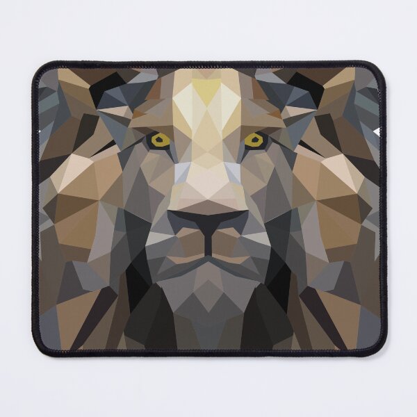Item preview, Geometric Low Poly Lion Portrait designed and sold by KhrystallineArt.