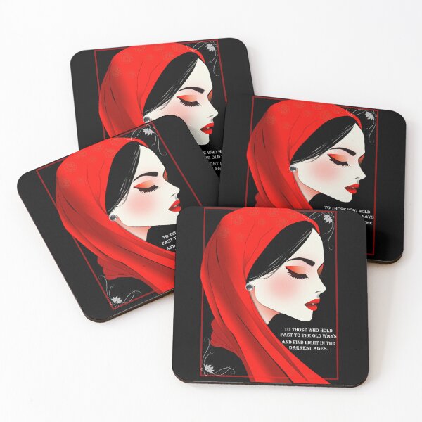 Item preview, Red Scarf lady designed and sold by Sonia Jones Art.