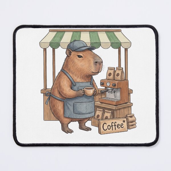 Item preview, A capybara who loves coffee designed and sold by DoodleDodo.