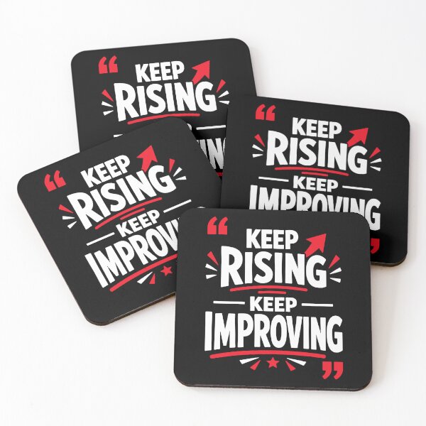 Item preview, Keep Rising Keep Improving Motivational Self Improvement Typography T-Shirt designed and sold by rejowan-arts.