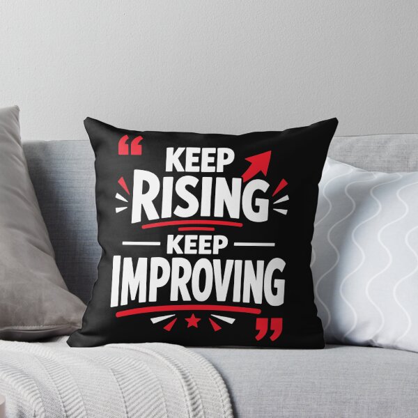 Item preview, Keep Rising Keep Improving Motivational Self Improvement Typography T-Shirt designed and sold by rejowan-arts.