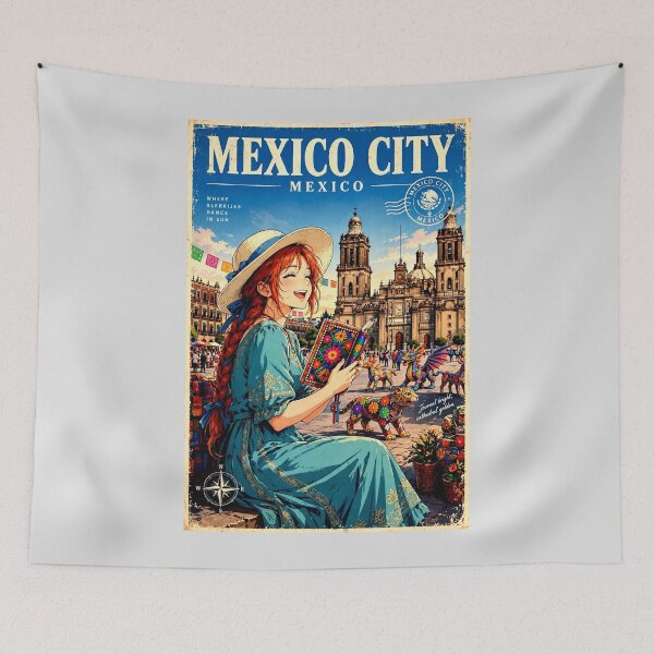 Item preview, Mexico — Mexico City Metropolitan Cathedral — A Colourful Afternoon in the Historic Heart of Mexico designed and sold by DibujandoPorfa.