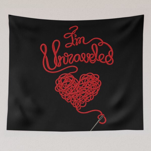 Item preview, I'm Unraveled Red Thread Tangled Heart Needle Yarn Emotional Heartbreak designed and sold by Cuiroblinda.
