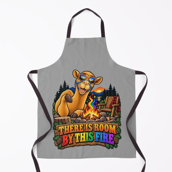 Item preview, THERE IS ROOM BY THIS FIRE – Campfire Colours Pride Camel – Funny Animal T-Shirt Gift for Animal Lovers designed and sold by Camel & Quirk.