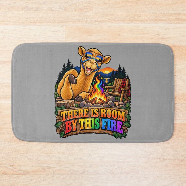 Item preview, THERE IS ROOM BY THIS FIRE – Campfire Colours Pride Camel – Funny Animal T-Shirt Gift for Animal Lovers designed and sold by Camel & Quirk.