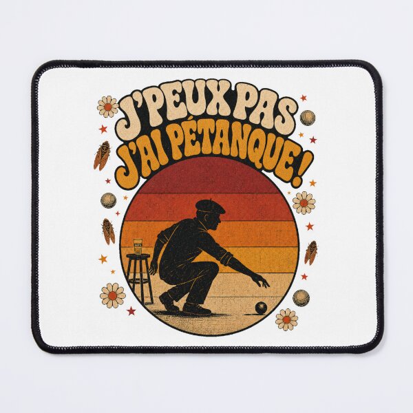 Item preview, I can't, I have pétanque. Retro 70s Pastis designed and sold by digital.stickerperso.com.