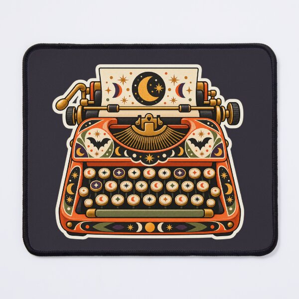 Item preview, Retro Halloween Celestial Typewriter designed and sold by AliAltinelArt.