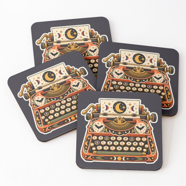 Item preview, Retro Halloween Celestial Typewriter designed and sold by AliAltinelArt.