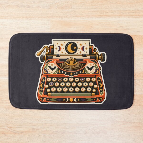 Item preview, Retro Halloween Celestial Typewriter designed and sold by AliAltinelArt.