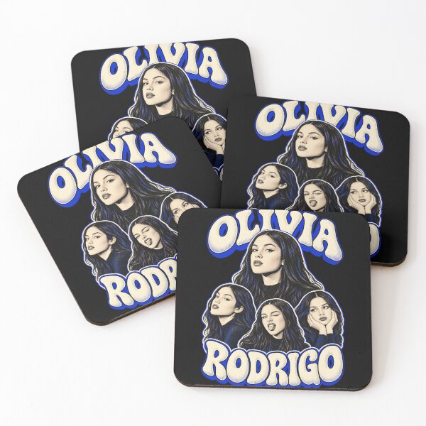Item preview, Olivia Rodrigo Blue Multi Portraits Halftone Pop Art Style designed and sold by Cuiroblinda.