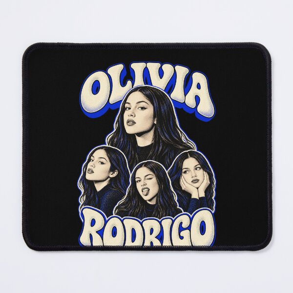 Item preview, Olivia Rodrigo Blue Multi Portraits Halftone Pop Art Style designed and sold by Cuiroblinda.