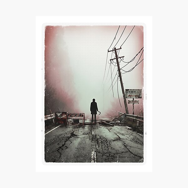 Item preview, Barricaded Mountain Pass Halloween Roadblock Art designed and sold by Flying Doggo.