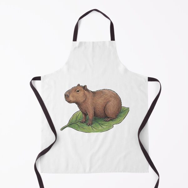 Item preview, Capybara sitting on a leaf designed and sold by DoodleDodo.