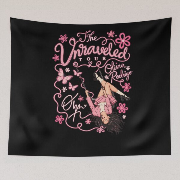 Item preview, The Unraveled Tour Olivia Rodrigo Swing Pink Flowers Butterflies designed and sold by Cuiroblinda.