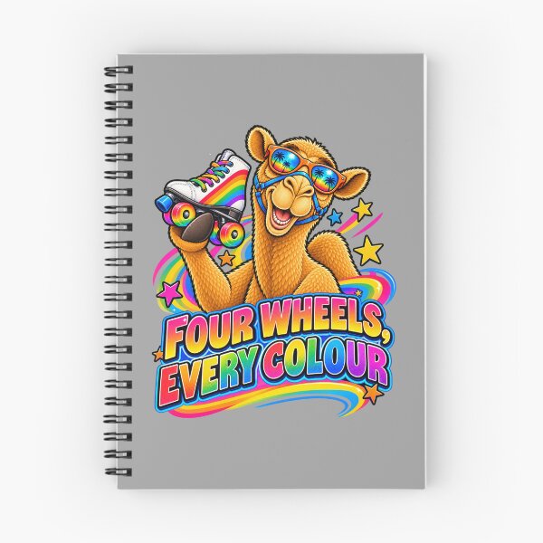 Item preview, FOUR WHEELS, EVERY COLOUR – Skate Into Pride Pride Camel – Funny Animal T-Shirt Gift for Animal Lovers designed and sold by Camel & Quirk.