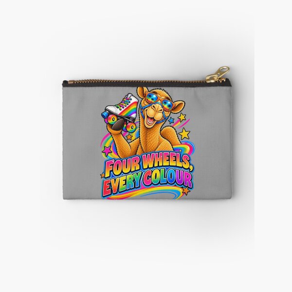 Item preview, FOUR WHEELS, EVERY COLOUR – Skate Into Pride Pride Camel – Funny Animal T-Shirt Gift for Animal Lovers designed and sold by Camel & Quirk.