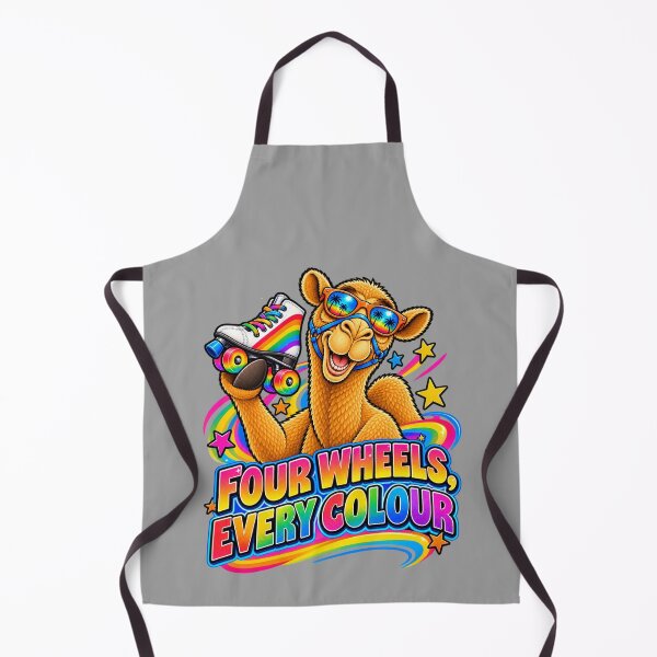 Item preview, FOUR WHEELS, EVERY COLOUR – Skate Into Pride Pride Camel – Funny Animal T-Shirt Gift for Animal Lovers designed and sold by Camel & Quirk.