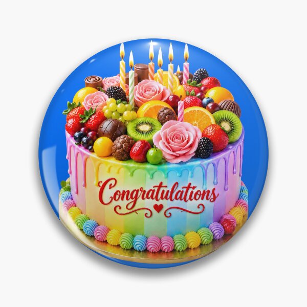Item preview, Colorful Fruit Cake Congratulations Celebration designed and sold by MagicCrystal.