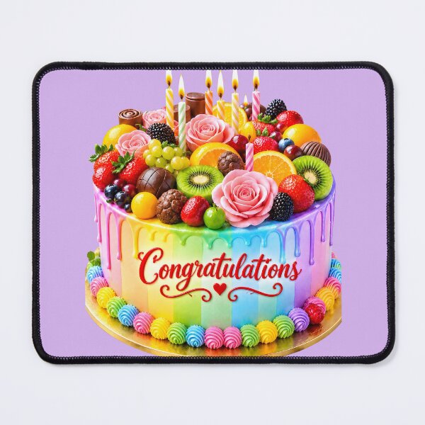 Item preview, Colorful Fruit Cake Congratulations Celebration designed and sold by MagicCrystal.