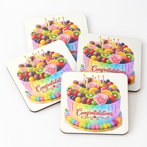 Item preview, Colorful Fruit Cake Congratulations Celebration designed and sold by MagicCrystal.