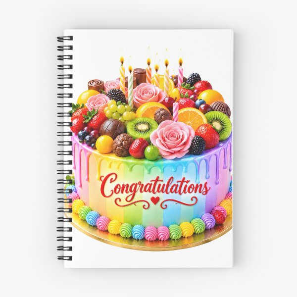 Item preview, Colorful Fruit Cake Congratulations Celebration designed and sold by MagicCrystal.